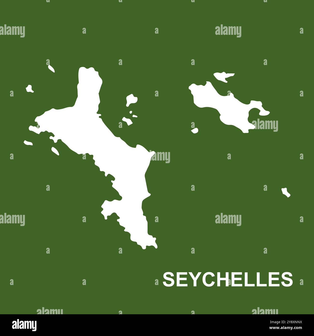 Design de symbole de vecteur d'icône de carte de pays des Seychelles Illustration de Vecteur