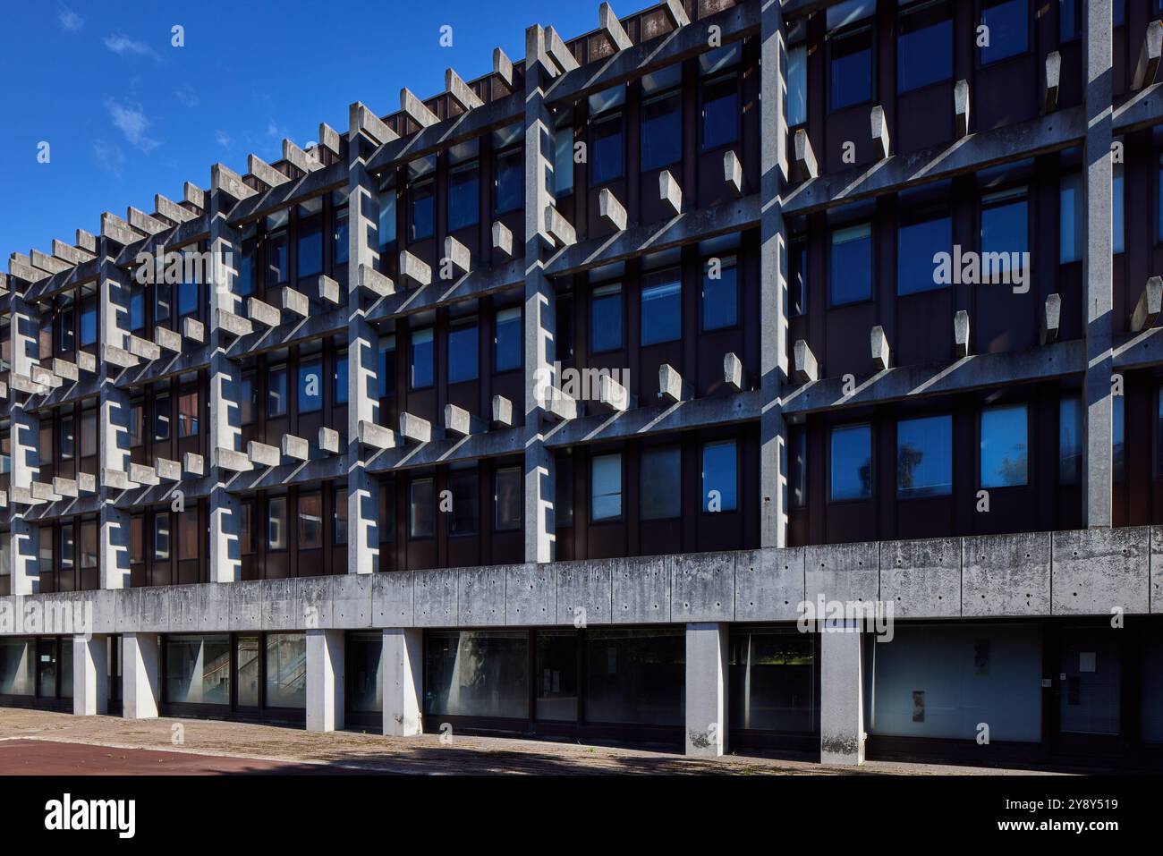 FLSmidth, Bygning S (bâtiment S), conçu par FLSmidth Arkitektkontor, 1984 ; démoli prévu ; Ramsingsvej, Copenhague, Danemark Banque D'Images