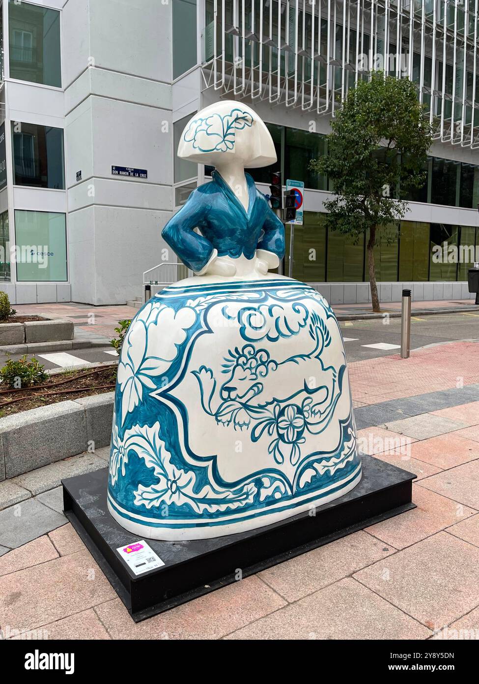 Menina. Rue Don Ramon de la Cruz, Madrid, Espagne. Banque D'Images