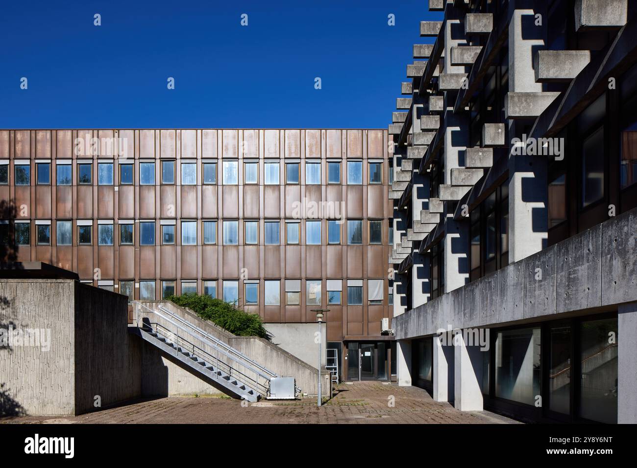 FLSmidth, Bygning S (bâtiment S), conçu par FLSmidth Arkitektkontor, 1984 ; démoli prévu ; Ramsingsvej, Copenhague, Danemark Banque D'Images
