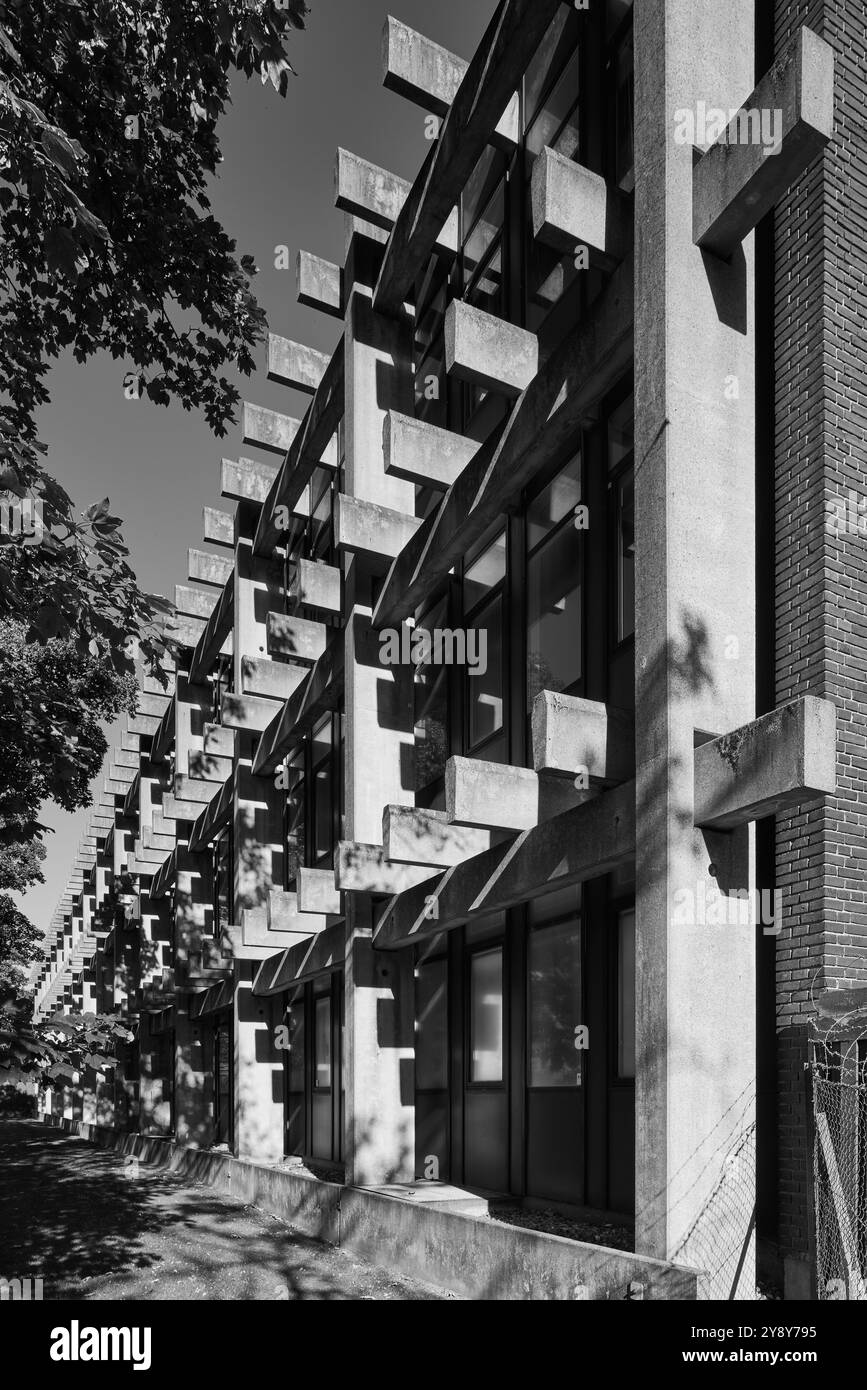 FLSmidth, Bygning S (bâtiment S), conçu par FLSmidth Arkitektkontor, 1984 ; démoli prévu ; Ramsingsvej, Copenhague, Danemark Banque D'Images