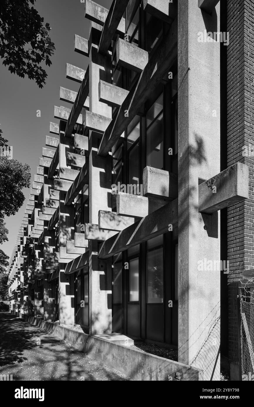 FLSmidth, Bygning S (bâtiment S), conçu par FLSmidth Arkitektkontor, 1984 ; démoli prévu ; Ramsingsvej, Copenhague, Danemark Banque D'Images