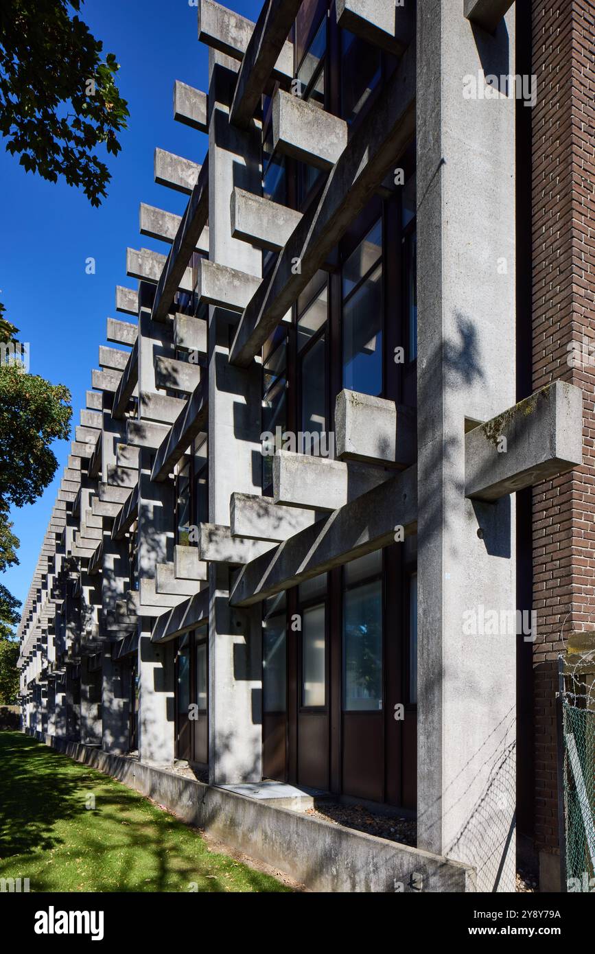 FLSmidth, Bygning S (bâtiment S), conçu par FLSmidth Arkitektkontor, 1984 ; démoli prévu ; Ramsingsvej, Copenhague, Danemark Banque D'Images