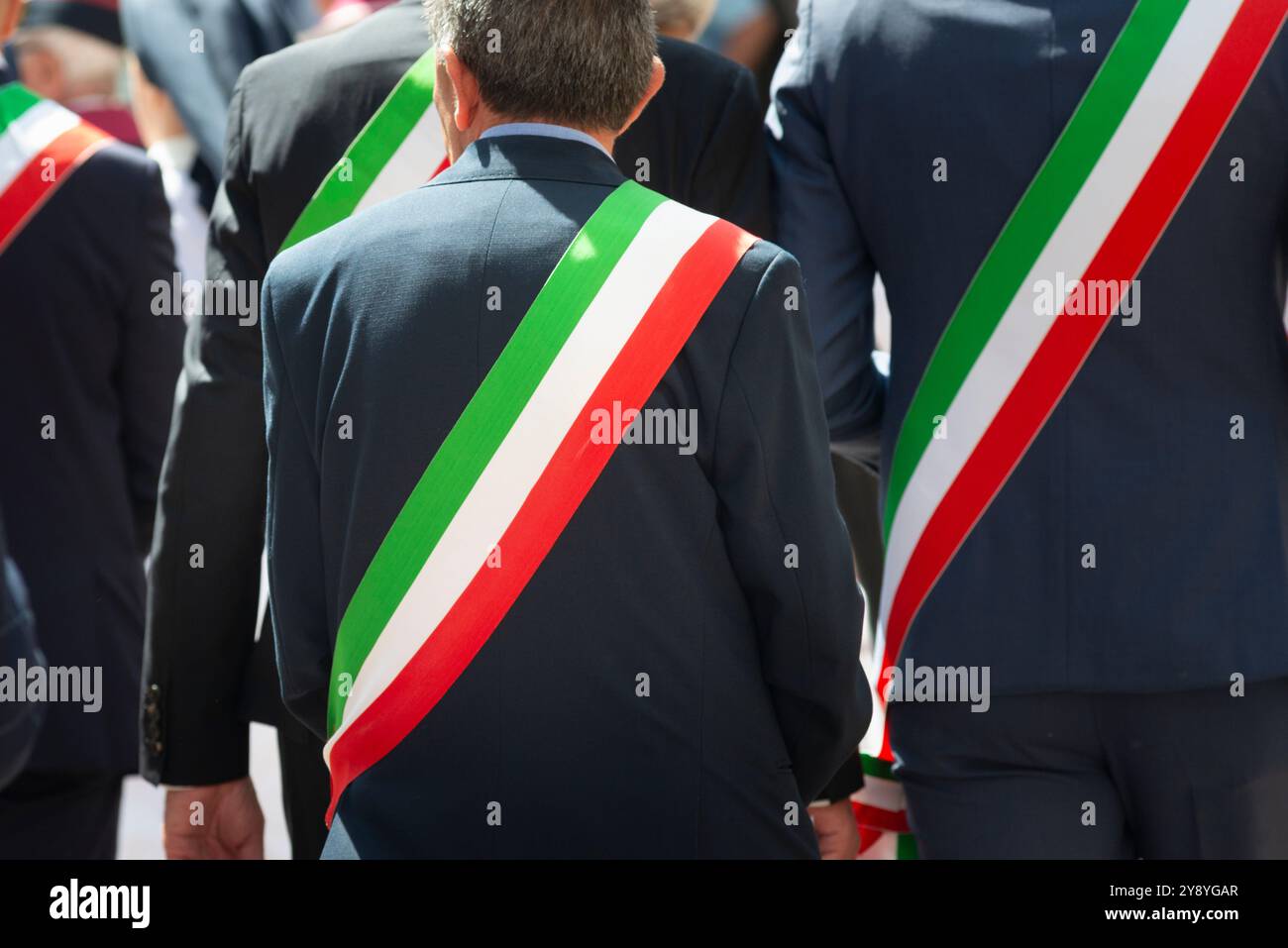 Italie, Lombardie, maire italien avec la Sash Banque D'Images