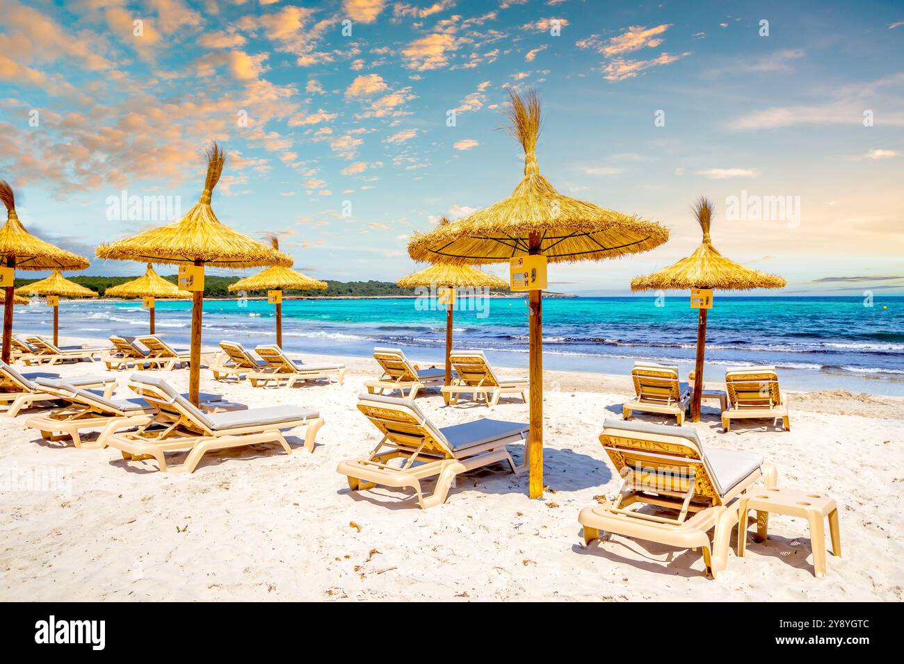 Sa Coma Beach, Majorque, Espagne Banque D'Images