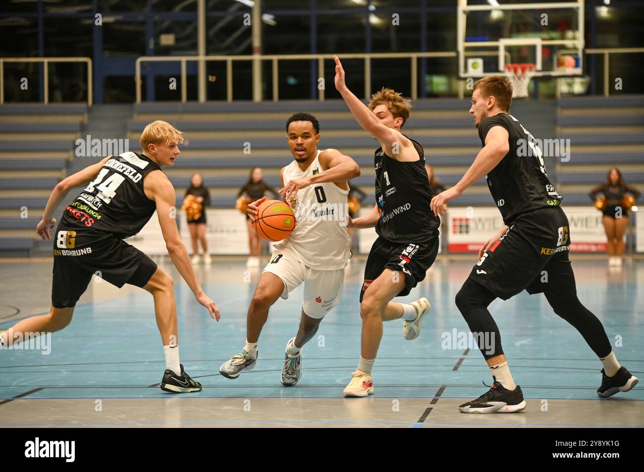 Essen, Deutschland. 05 octobre 2024. Brian Christopher Dawson (ETB Miners) ProB BARMER 2. Basketball Bundesliga – ETB Miners – Gartenzaun 24 paniers Paderborn AM 05. Oktober 2024 in der Sporthalle am Hallo, Endstand 94:82 vor 823 Zuschauer Credit : dpa/Alamy Live News Banque D'Images