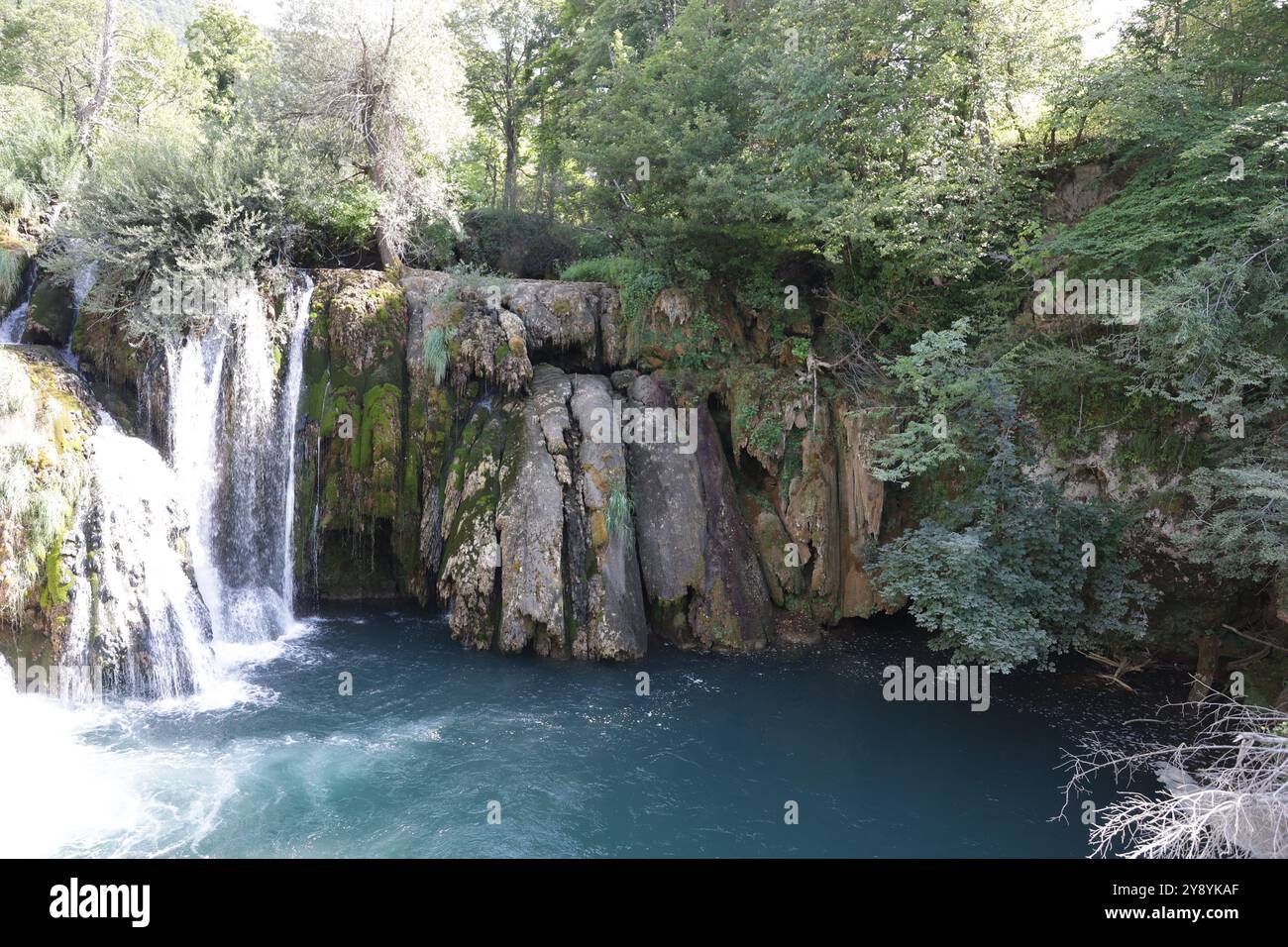 Marta's Waterfall, belle cascade à Bihac, Bosnie Banque D'Images