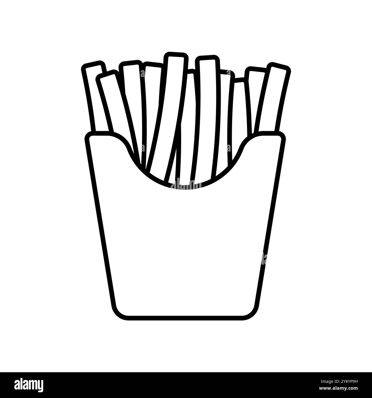 Une illustration délicieuse mettant en valeur des frites croustillantes qui sont élégamment servies dans une tasse en papier traditionnelle Illustration de Vecteur
