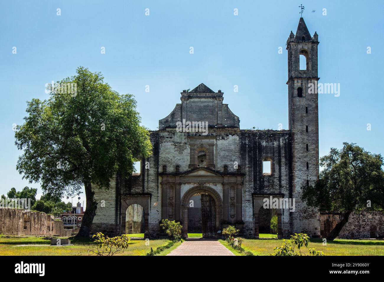 Église abandonnée à Tecali de Herrara, Puebla Mexique. Ex couvent. Banque D'Images