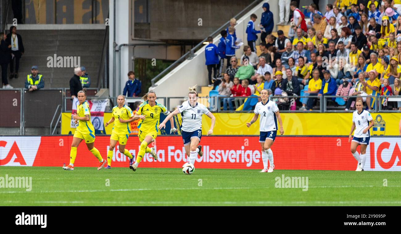 Gothenburg, Suède.16th Jul 2024. Moment de match de qualification pour l'UEFA Women's EURO 2025 entre la Suède et l'Angleterre. Banque D'Images