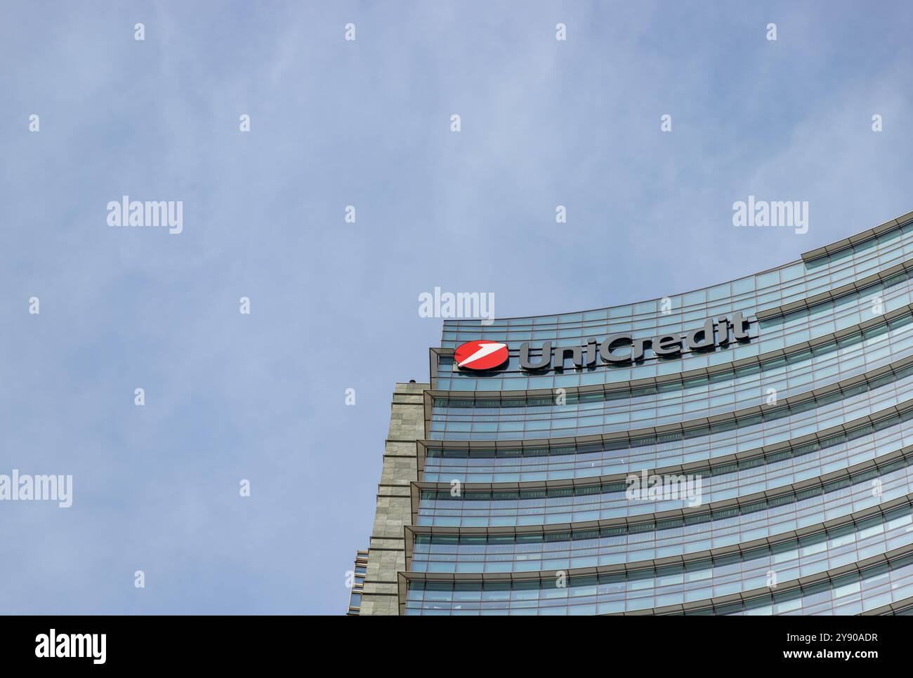 Une photo de la Tour Unicredit à Milan. Banque D'Images