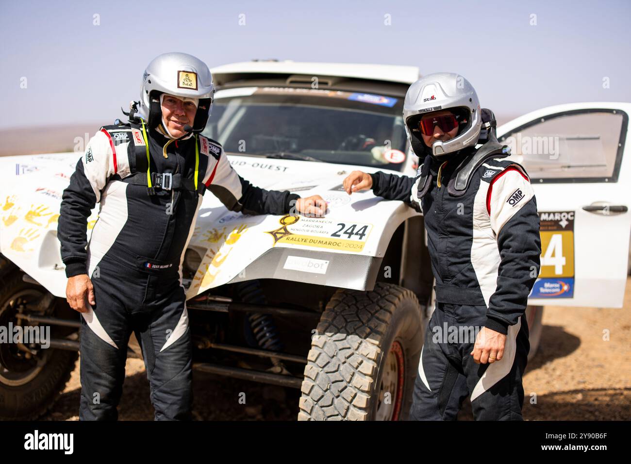 Zagora, Maroc. 07 octobre 2024. 244 TRAMONI Gérard (fra), BELIVIER Didier (fra), Team 100% Sud Ouest, Fouquet Chevrolet BV2, Ultimate, action lors de l'étape 1 du Rallye du Maroc 2024, 5ème manche du FIA W2RC 2024, le 7 octobre 2024 à Zagora, Maroc - photo Julien Delfosse/DPPI crédit : DPPI Media/Alamy Live News Banque D'Images