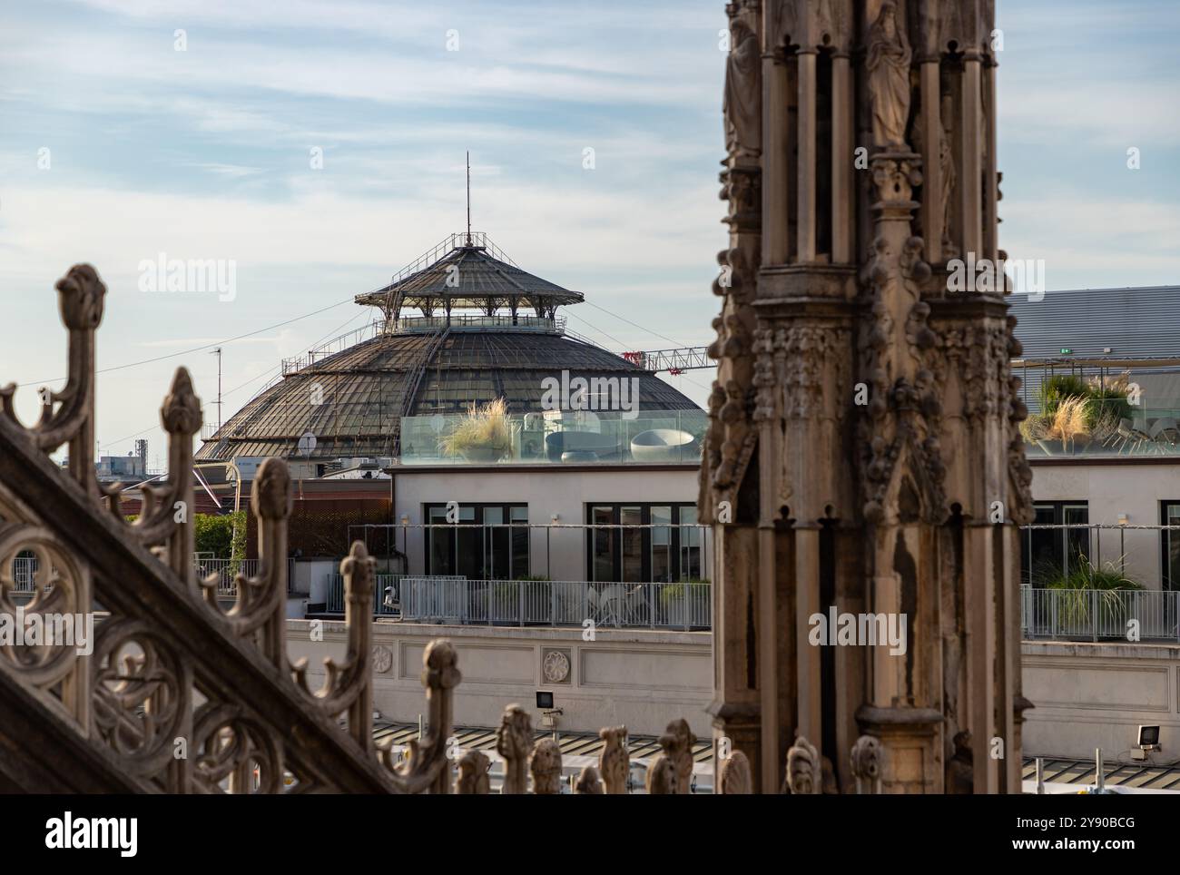 Une photo du toit de la Galleria Vittorio Emanuele II. Banque D'Images