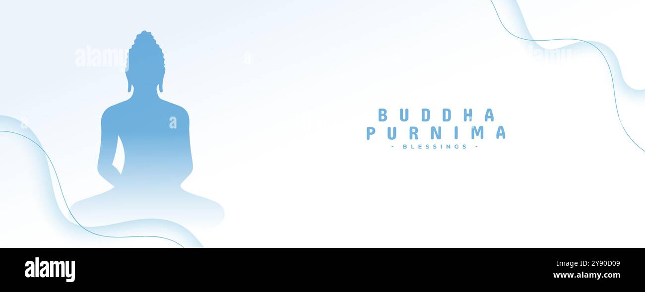 élégant papier peint festif bouddha purnima pour la foi et le vecteur de paix Illustration de Vecteur