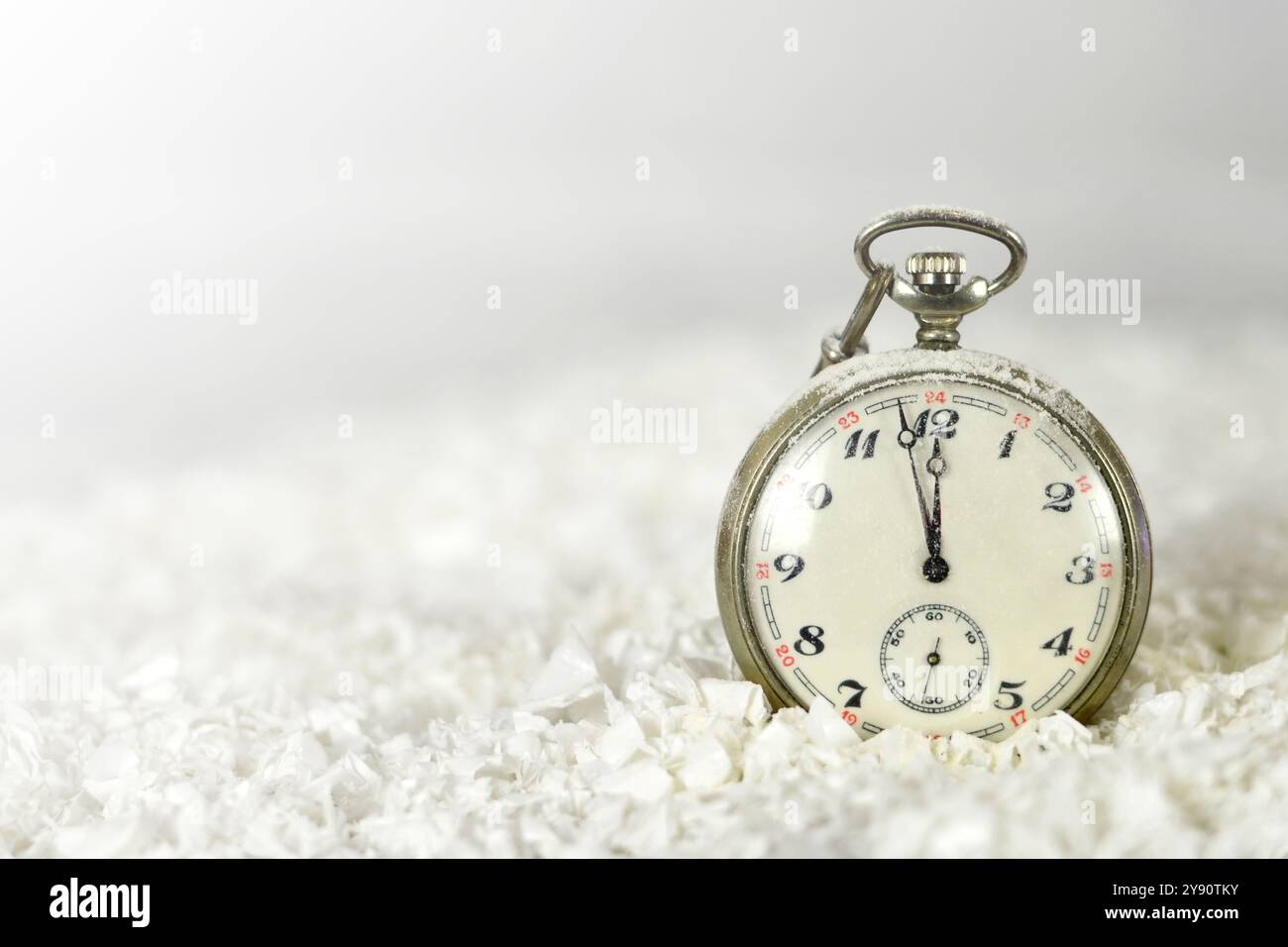 Horloge de minuit. Compte à rebours du nouvel an Banque D'Images