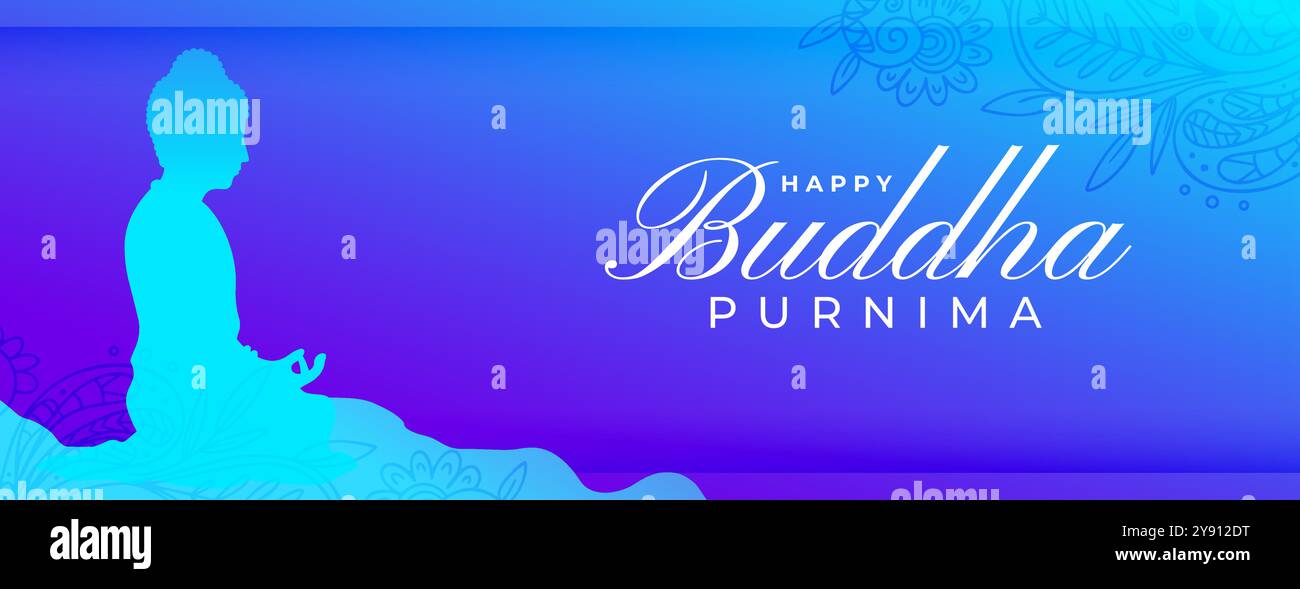 joyeux bouddha ou gourou purnima vecteur de conception de papier peint festif Illustration de Vecteur