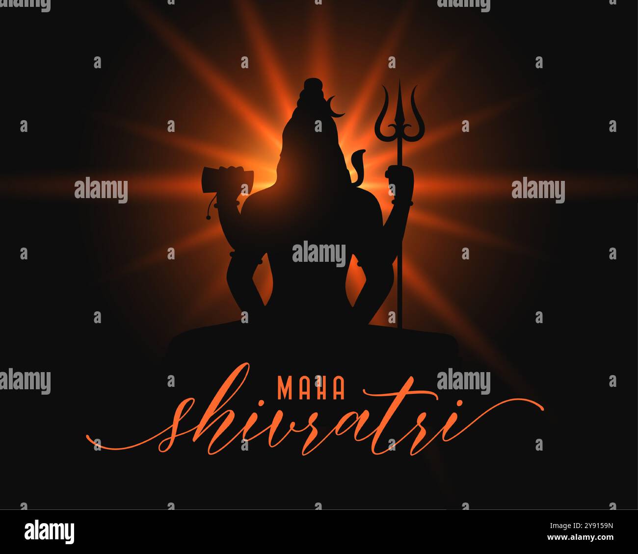 happy maha shivratri souhaite fond avec vecteur d'effet de lumière Illustration de Vecteur