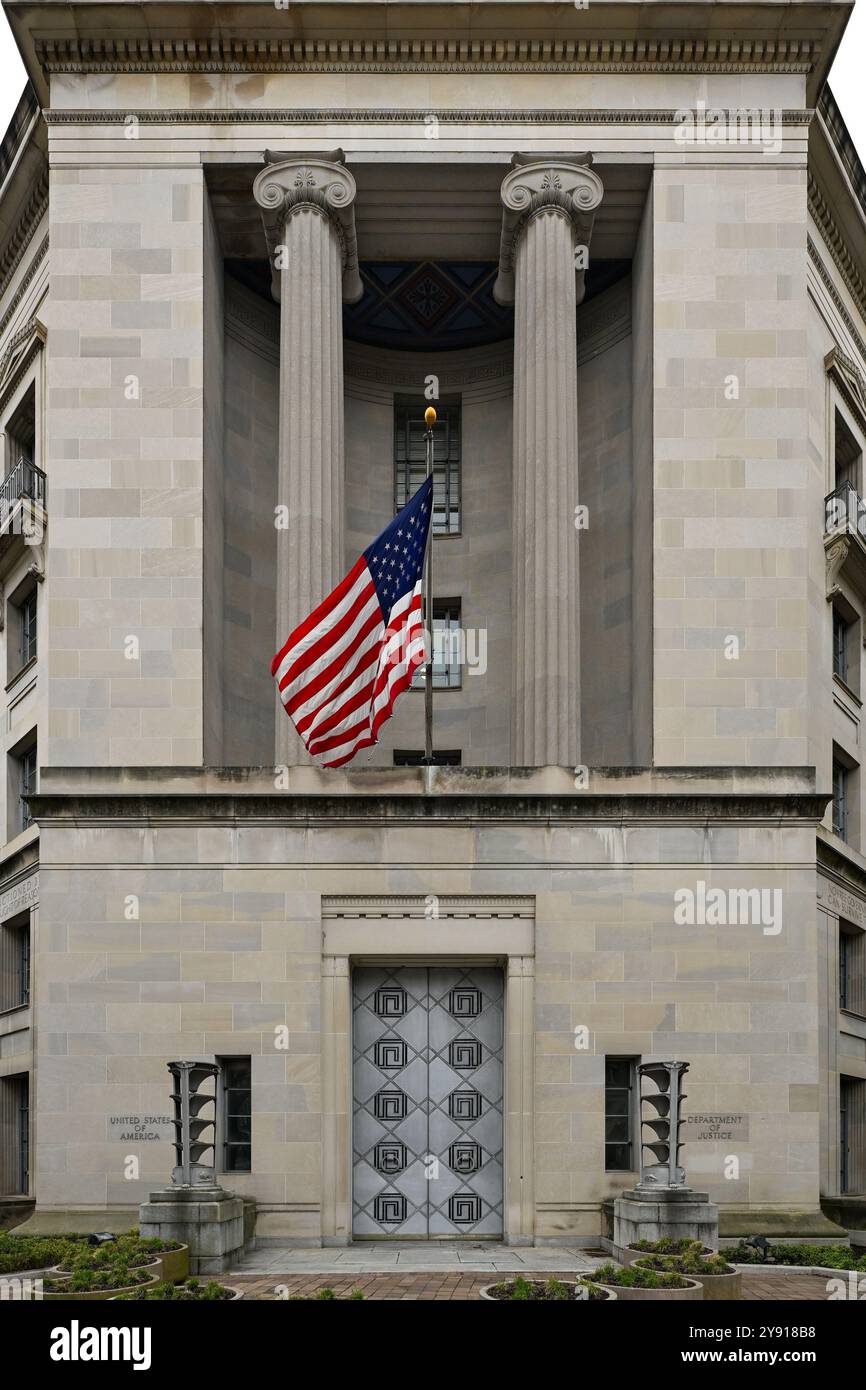 Le Robert F. Kennedy Department of Justice Building. Siège du Département de la justice des États-Unis. Le bâtiment a été achevé en 1935. Banque D'Images