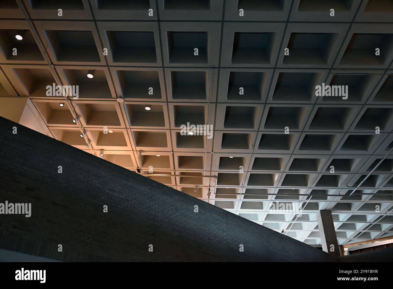 Détails du plafond de la galerie à l'East Building du North Carolina Museum of Art Banque D'Images
