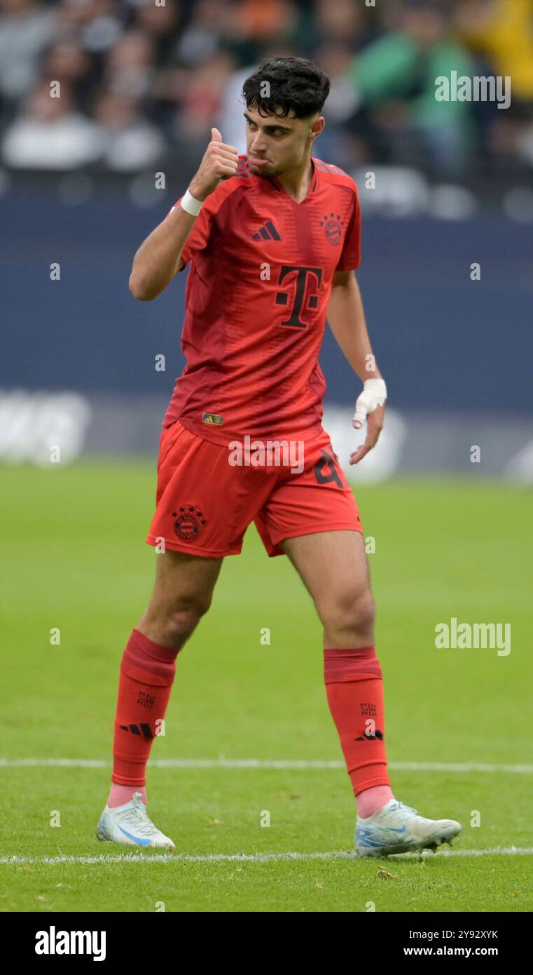 Francfort, Deutschland. 06 octobre 2024. Aleksandar Pavlovic. Fotografiert beim Fußball Bundesliga Spiel Eintracht Frankfurt gegen den FC. Bayern München. AM 6.9.2024 à Francfort. Crédit : dpa/Alamy Live News Banque D'Images