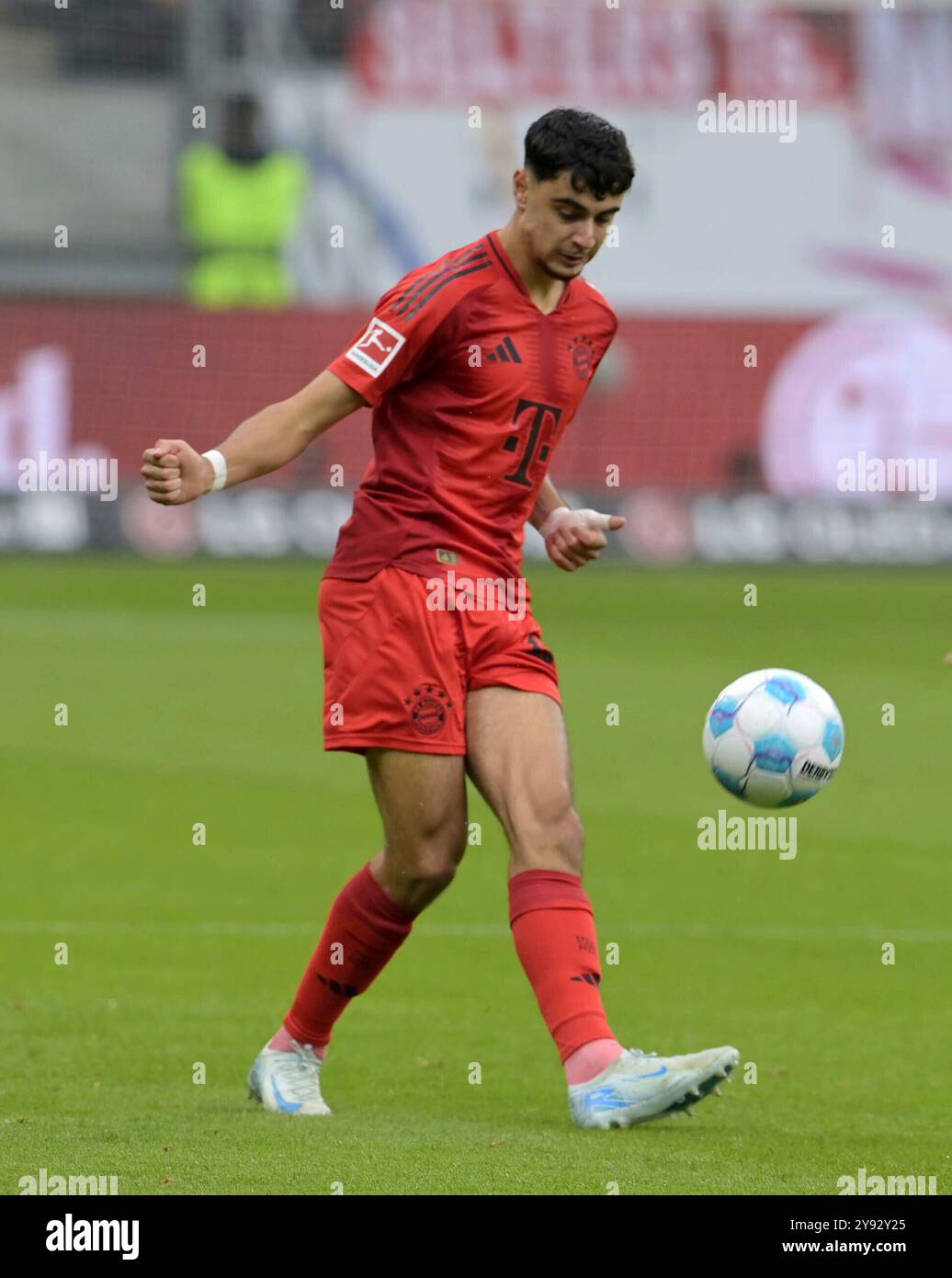 Francfort, Deutschland. 06 octobre 2024. Aleksandar Pavlovic. Fotografiert beim Fußball Bundesliga Spiel Eintracht Frankfurt gegen den FC. Bayern München. AM 6.9.2024 à Francfort. Crédit : dpa/Alamy Live News Banque D'Images