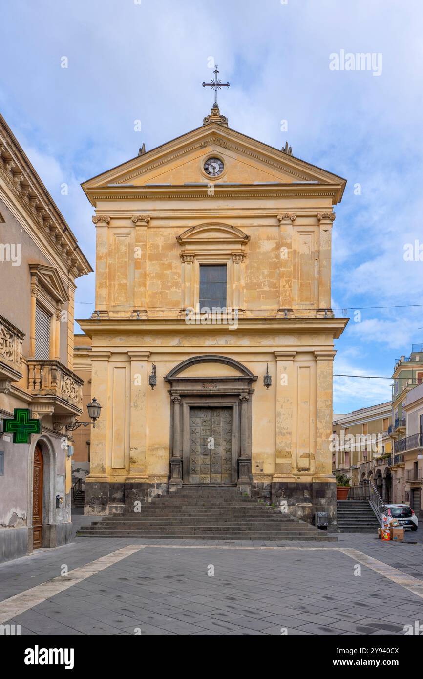 Église du Rosaire, Bronte, Catane, Sicile, Italie, Méditerranée, Europe Banque D'Images