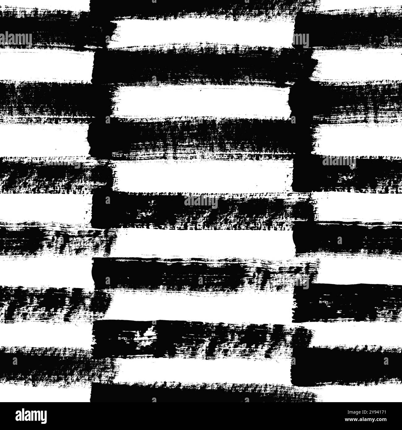 Fond de trait de pinceau noir et blanc sans couture Illustration de Vecteur