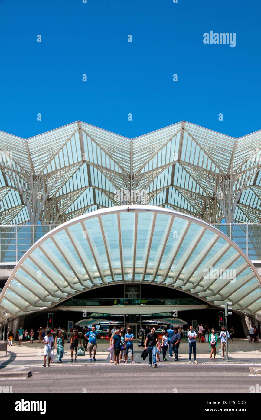 Aperçu et vue sur le centre commercial Vasco da Gama par l'architecte Santiago Calatrava / Parc des Nations - Lisbonne Portugal Banque D'Images