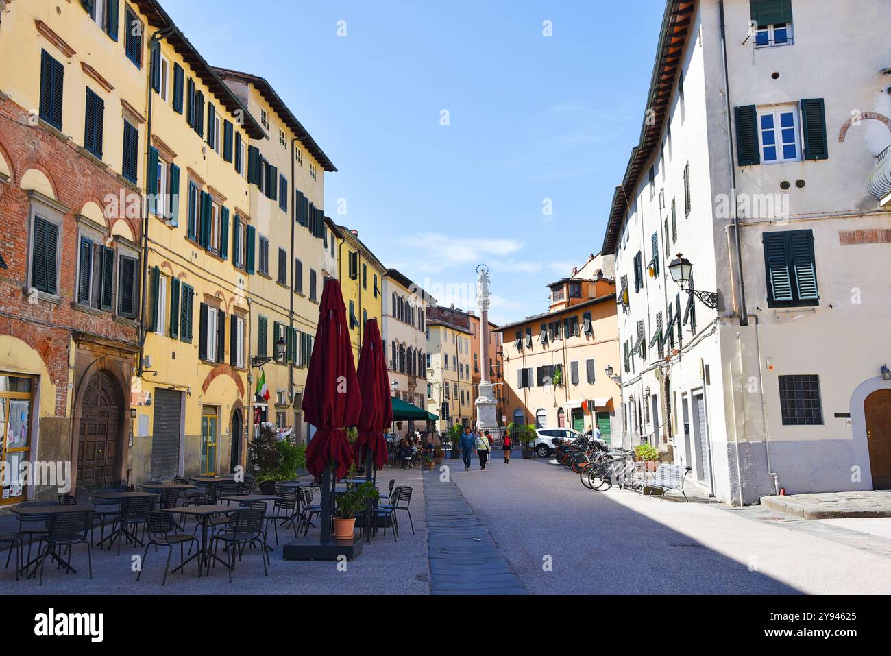 Lucques, Italie. 15 septembre 2024. Les vieilles rues et les places de Lucques en Toscane, Italie. Photo de haute qualité Banque D'Images