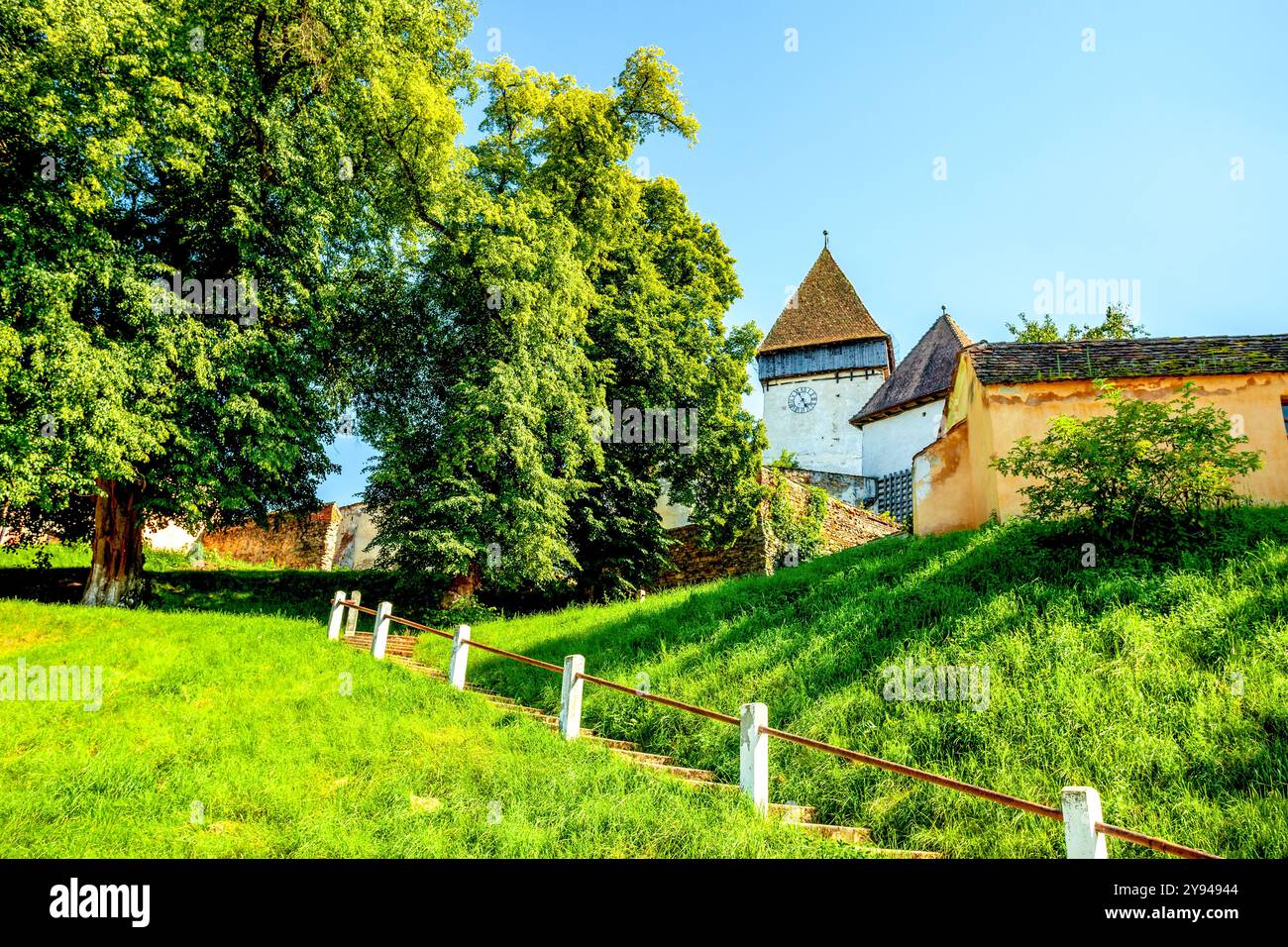 Agnetheln, Agnita, église fortifiée, Roumanie Banque D'Images