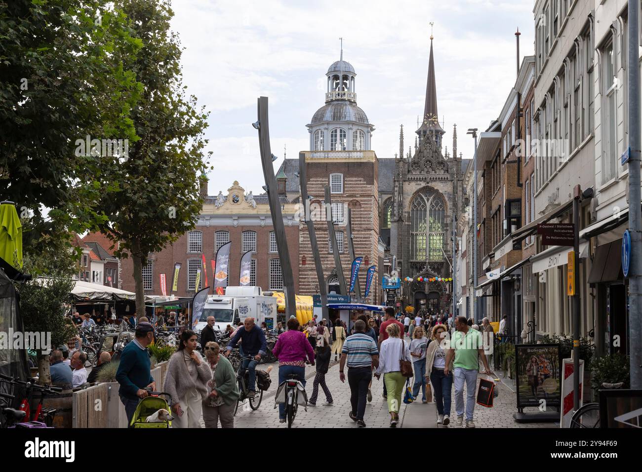 Vie urbaine dans la ville de Goes en Zélande. Banque D'Images