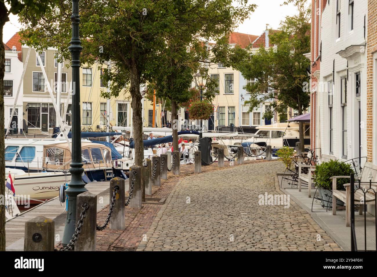 Port pittoresque dans la ville de Goes dans la province de Zeeland aux pays-Bas. Banque D'Images