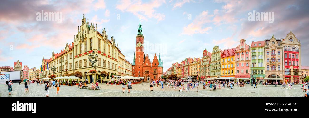 Vieille ville de Breslau, Pologne Banque D'Images