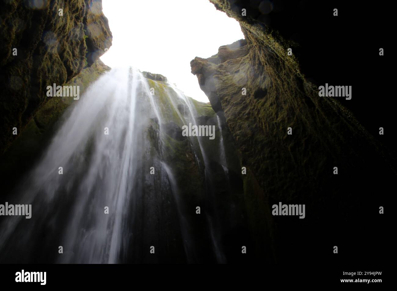 Photo de paysage sur Islande, cascade à Seljalandsfoss Banque D'Images