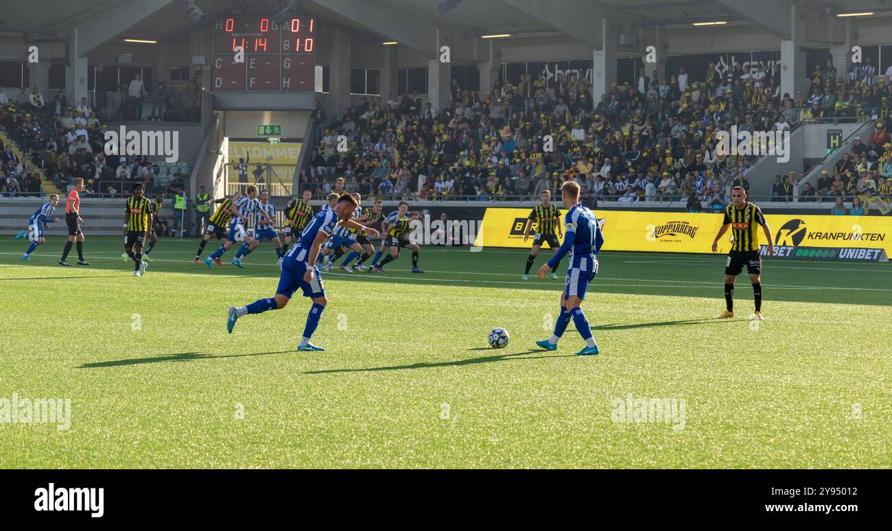 Gothenburg, Suède, 15 septembre 2024. Moment de match entre BK Häcken et IFK Gothenburg. Résultat final : 3-3. Banque D'Images