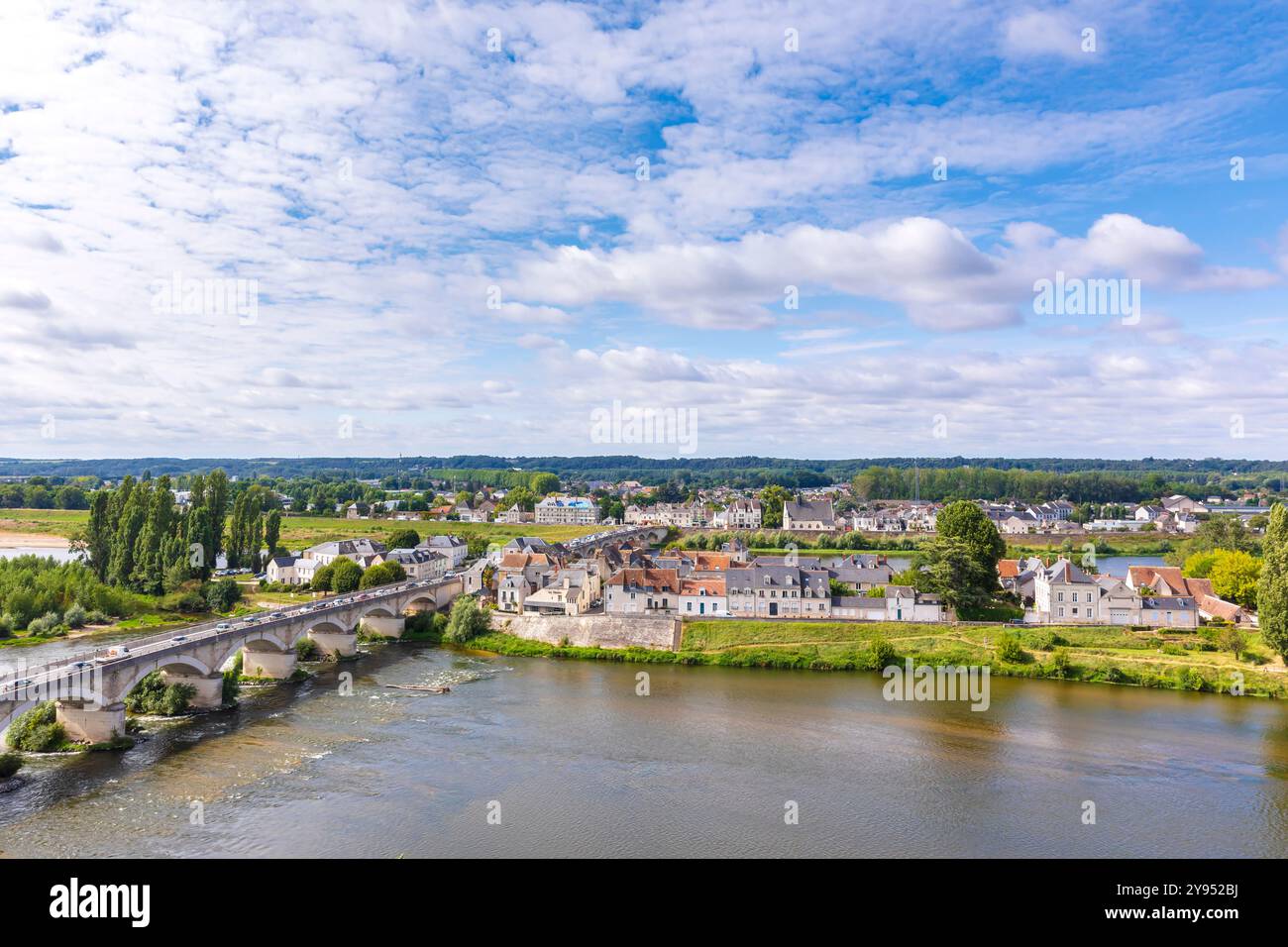 Village d'Amboise situé dans le département de l'Indre-et-Loire de la vallée de la Loire en France. Connu du célèbre château Château d'Amboise. Banque D'Images