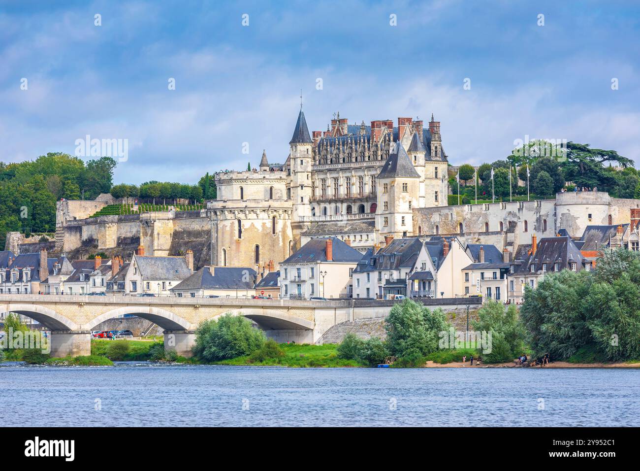 Village d'Amboise situé dans le département de l'Indre-et-Loire de la vallée de la Loire en France. Connu du célèbre château Château d'Amboise. Banque D'Images