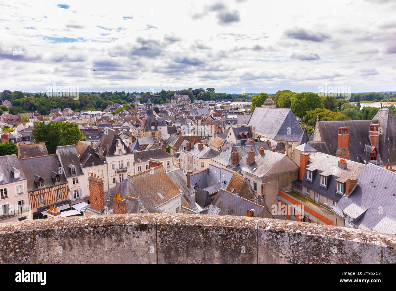 Village d'Amboise situé dans le département de l'Indre-et-Loire de la vallée de la Loire en France. Connu du célèbre château Château d'Amboise. Banque D'Images