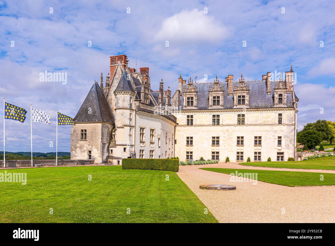Village d'Amboise situé dans le département de l'Indre-et-Loire de la vallée de la Loire en France. Connu du célèbre château Château d'Amboise. Banque D'Images