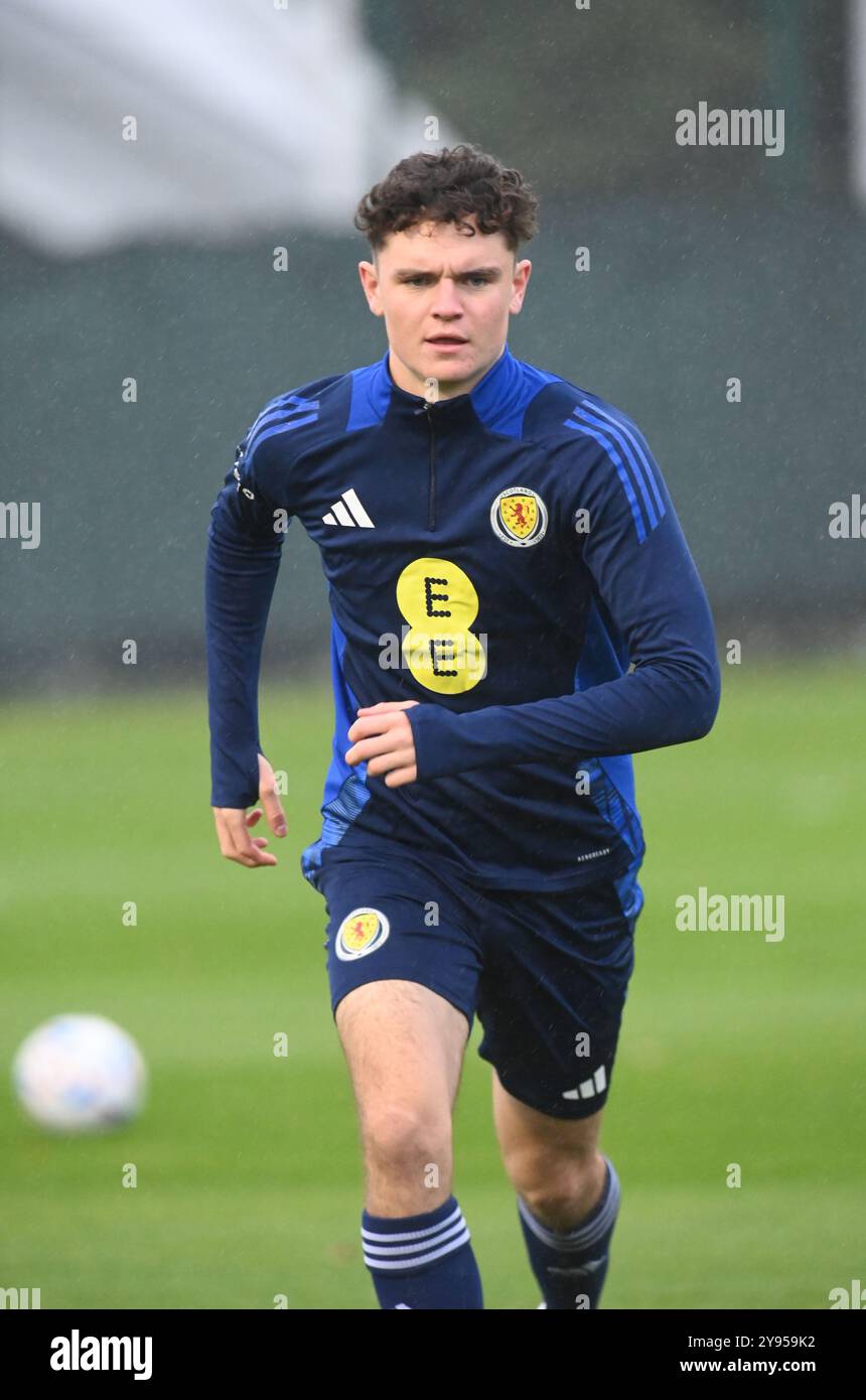 Oriam Sports Centre Édimbourg. Écosse, Royaume-Uni. 8 octobre 24. Qualifications contre la Belgique et le Kazakhstan. Bobby Wales Kilmarnock crédit : eric mccowat/Alamy Live News Banque D'Images