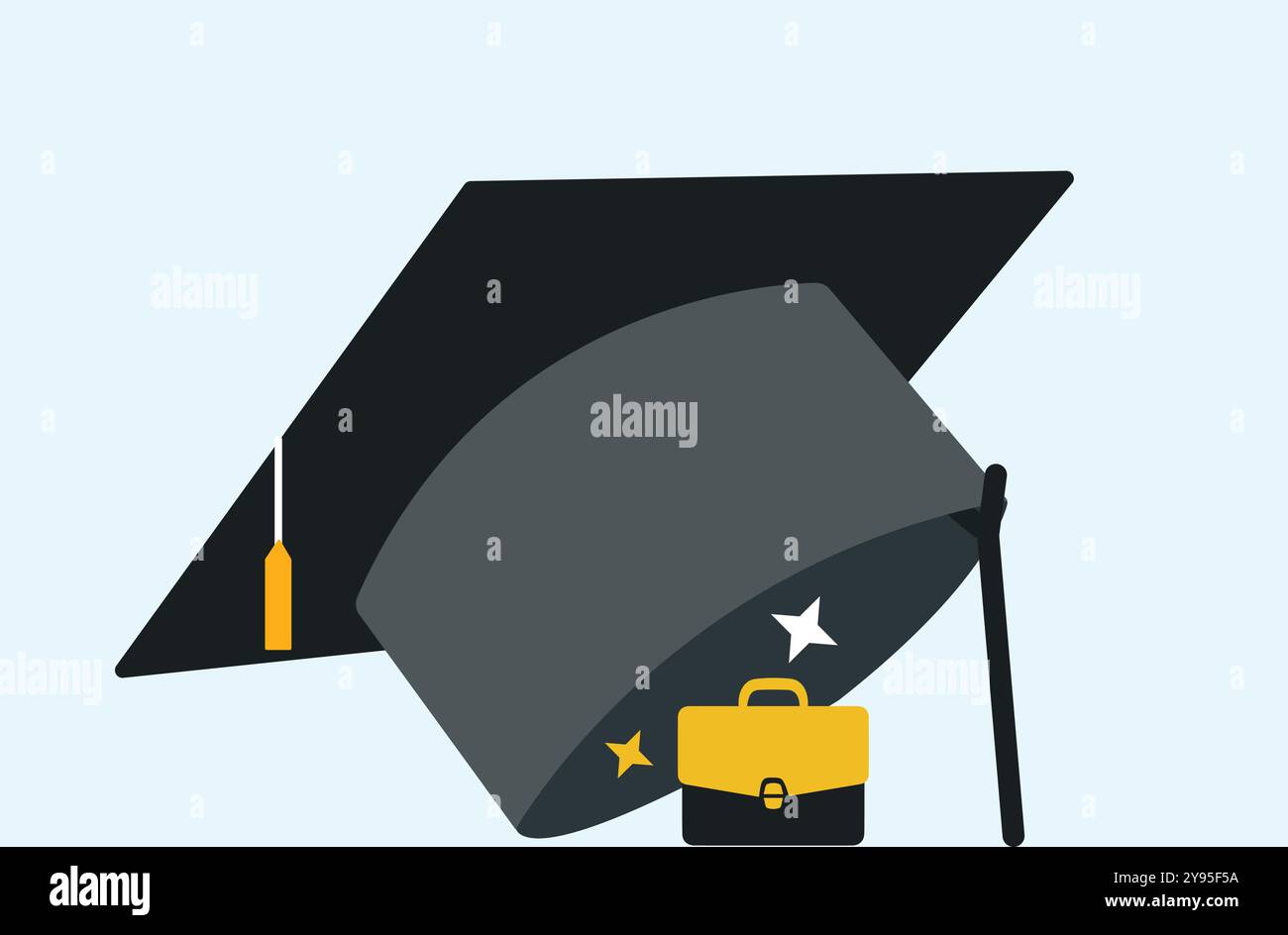 Illustration de délire du piège de carrière de graduation Illustration de Vecteur