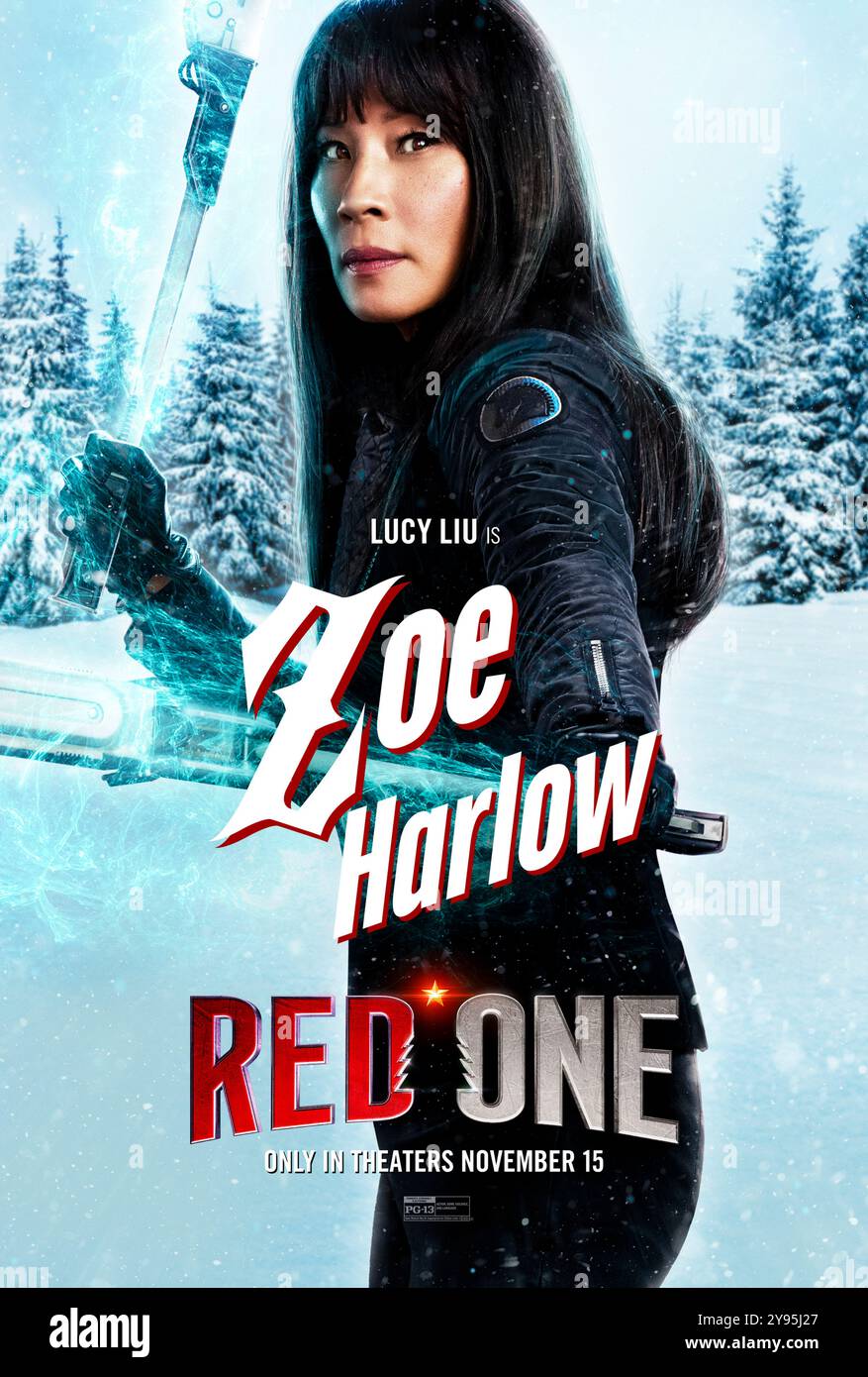 Red One (2024) réalisé par Jake Kasdan et mettant en vedette Lucy Liu dans le rôle de Zoe Harlow. Une aventure palpitante pour sauver le Père Noël et sauver la saison des fêtes. Affiche de personnage AMÉRICAINE ***USAGE ÉDITORIAL SEULEMENT ***. Crédit : BFA / Amazon Studios Banque D'Images