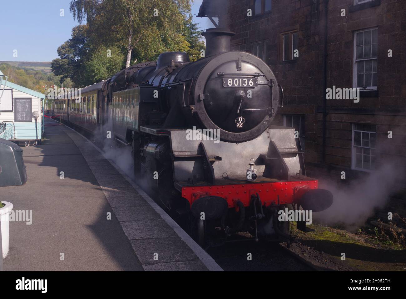 North Yorkshire Moors Railway à Grosmont, Yorkshire, Angleterre Banque D'Images