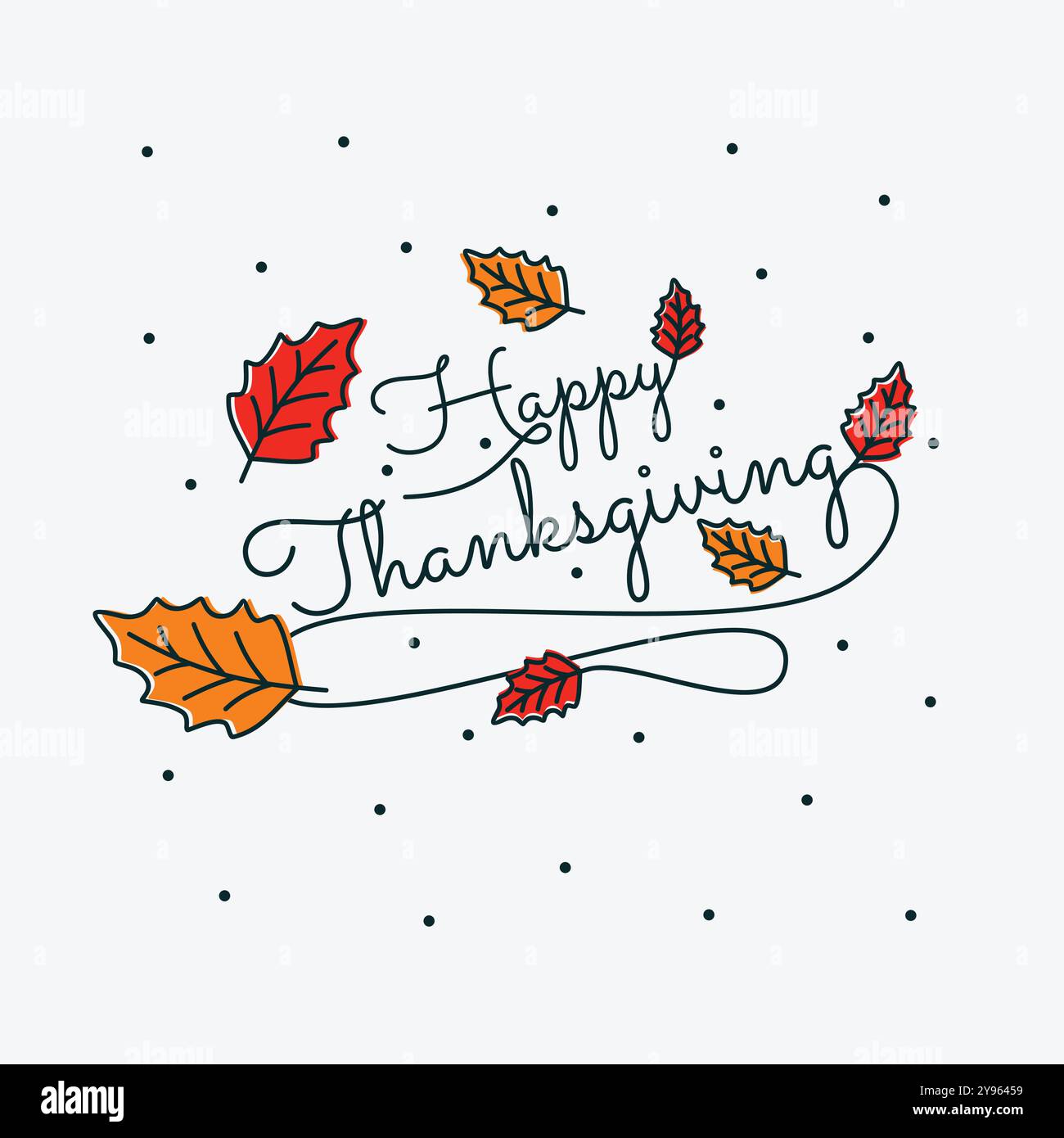 Fond de modèle de lettre de typographie Happy Thanksgiving Day. Illustration vectorielle Illustration de Vecteur