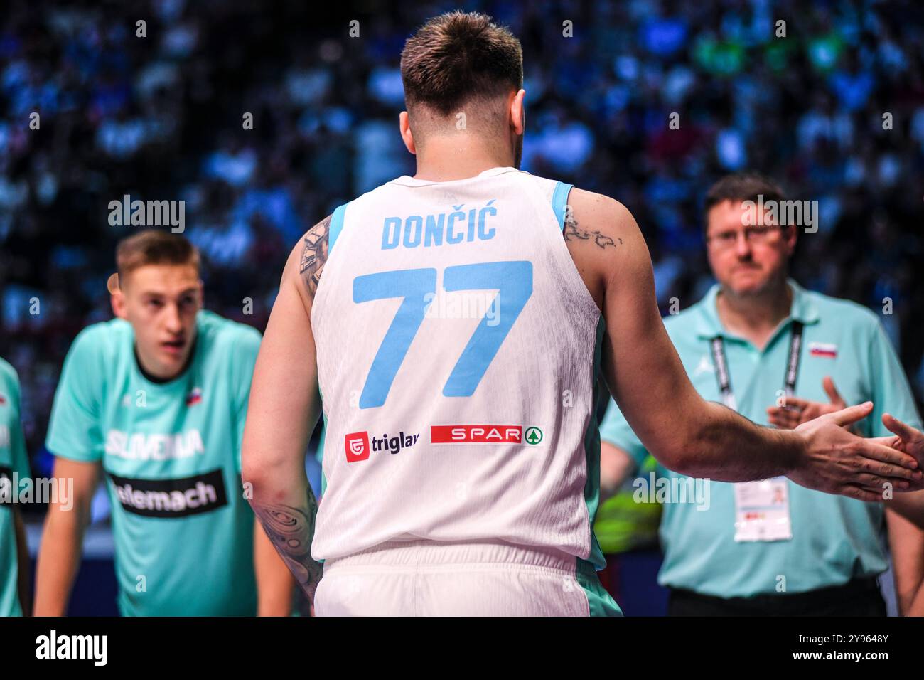 Luka Doncic (Slovénie). Tournoi de qualification olympique FIBA. Pirée 2024. Banque D'Images