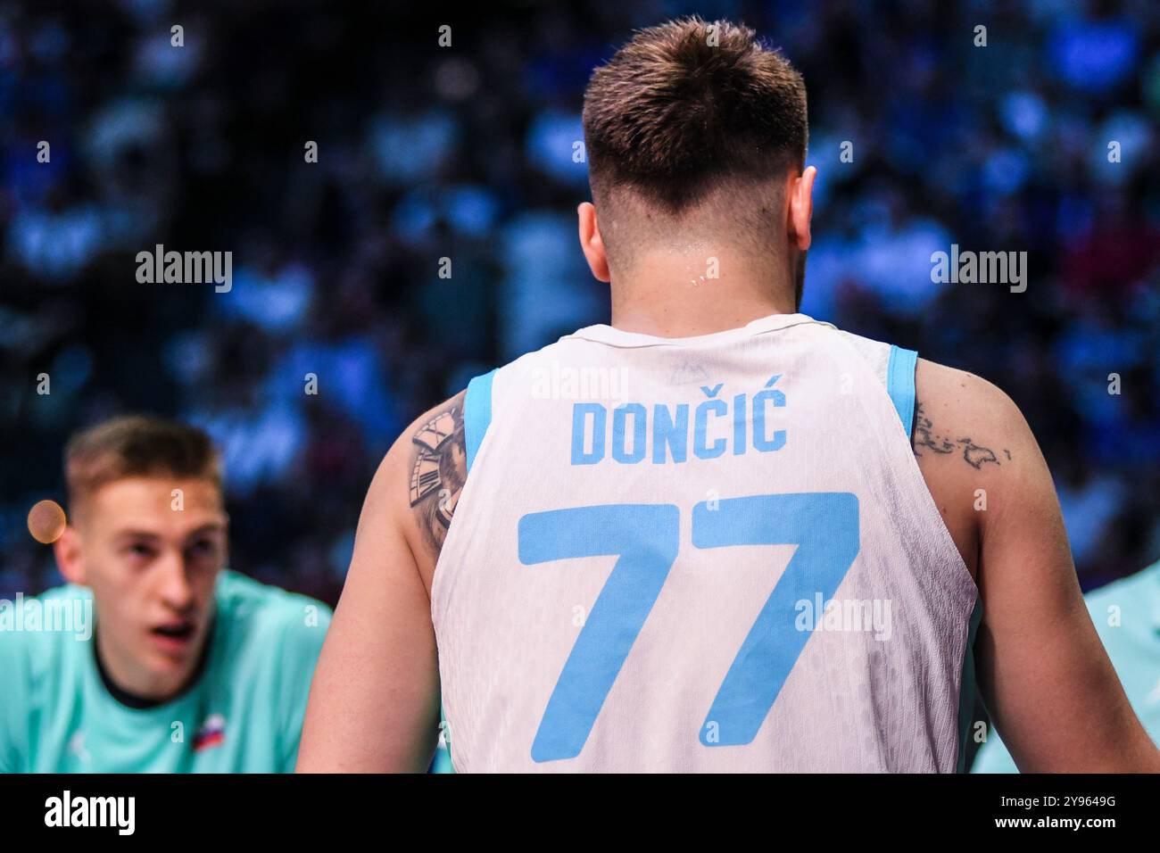 Luka Doncic (Slovénie). Tournoi de qualification olympique FIBA. Pirée 2024. Banque D'Images