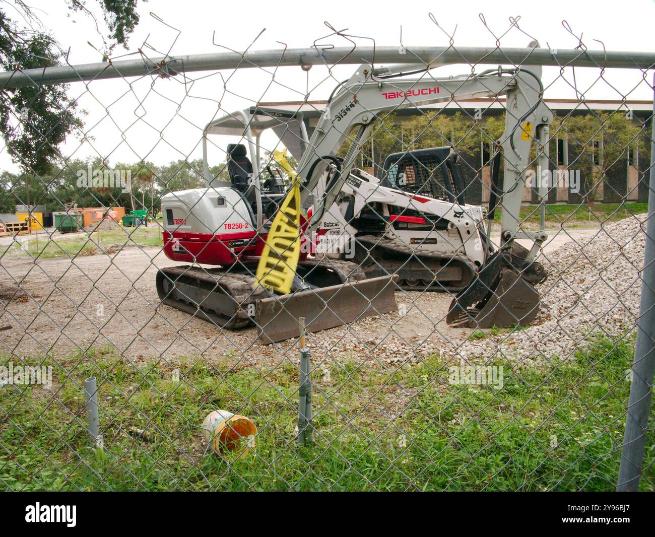 Usage éditorial seulement. Petersburg, FL, USA 7 octobre 2024. Construction et rénovation de la bibliothèque Barack Hussein Obama. La bibliothèque principale sera mise à niveau Banque D'Images