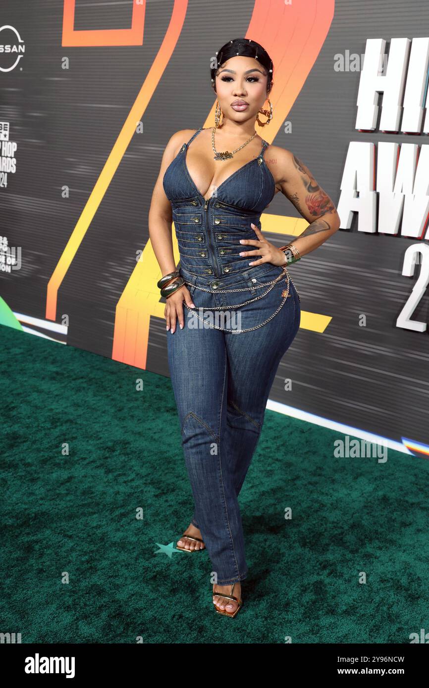 Las Vegas, Nevada, États-Unis. 8 octobre 2024. Ari Fletcher aux BET Hip Hop Awards 2024 au DraiÕs Beach Club le 8 octobre 2024 à Las Vegas, Nevada. Crédit : Walik Goshorn/Media Punch/Alamy Live News Banque D'Images