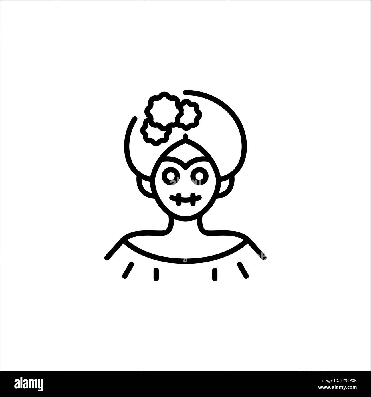 Icône jour de la femme morte Illustration de Vecteur