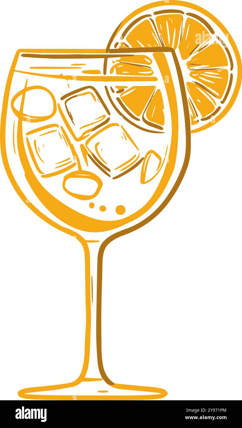 Aperol Spritz Illustration de Vecteur